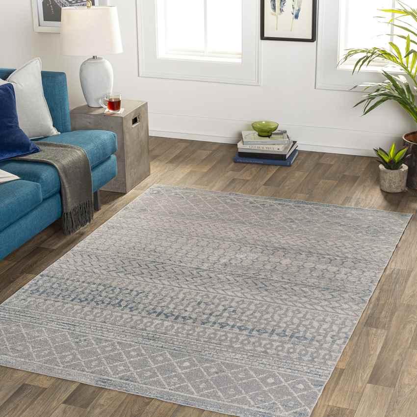 West Terre Haute Global Taupe Washable Area Rug