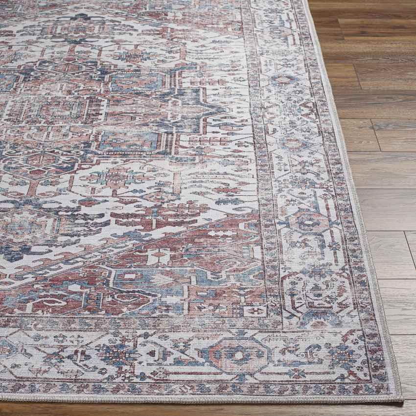 Wolf Creek Traditional Navy Washable Area Rug