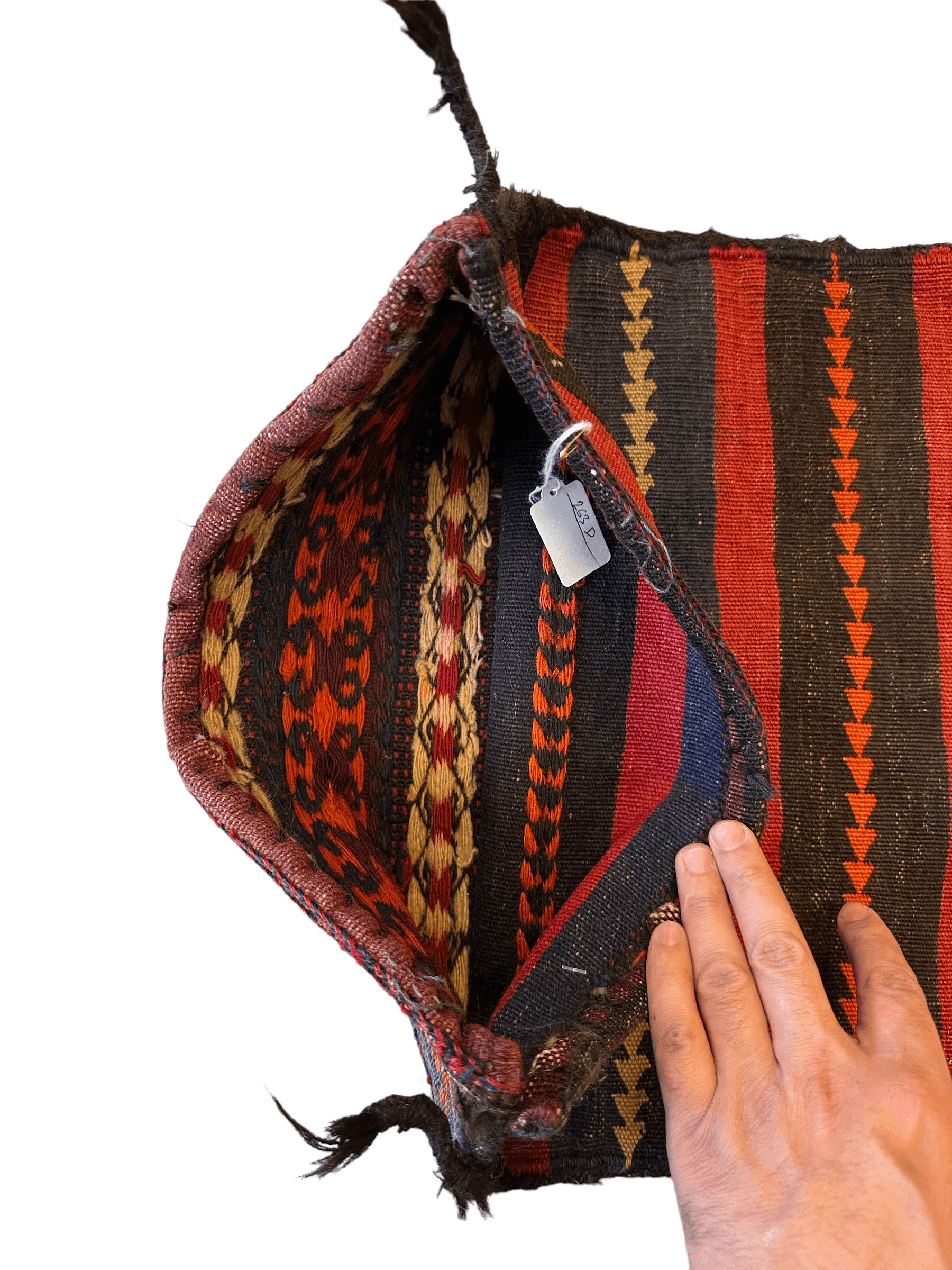 1900s Antique Persian Qashqayi Bag Face - 16" X 17" - Kapisa Rugs